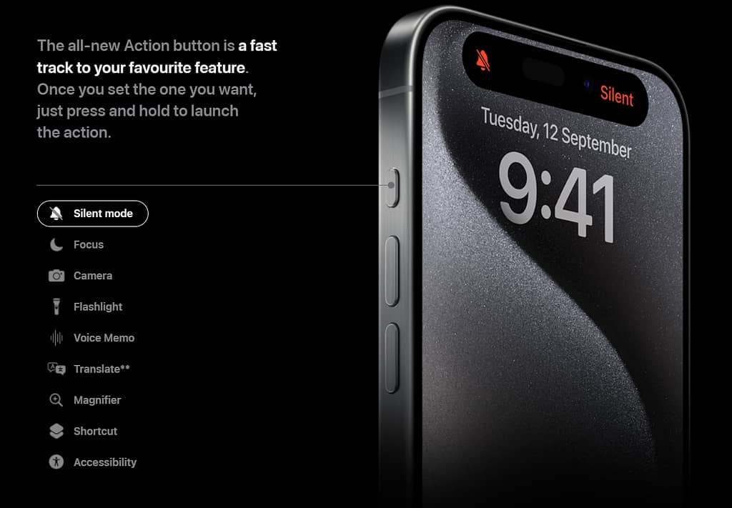 Action button iphone 15 Pro